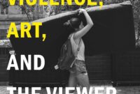 Portion of cover of "Gender Violence, Art, and the Viewer: an Intervention" featuring black and white photograph of person carrying a matteress